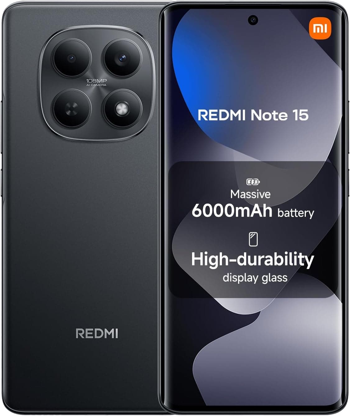 XIAOMI Redmi Note 15 Smartphone (6+128 GB) – Ultra-thin design, IP64 water protection, 108 MP camera