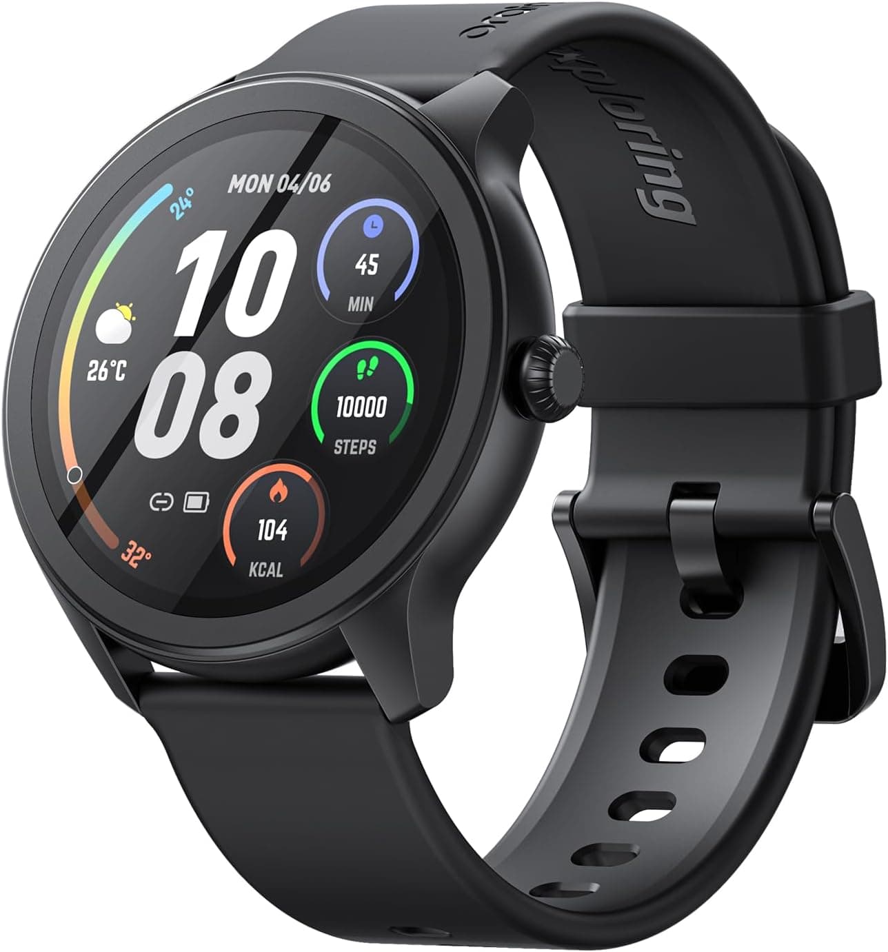 Oraimo Watch 2R Bluetooth Smart Watch with 1.39" HD Display - Black
